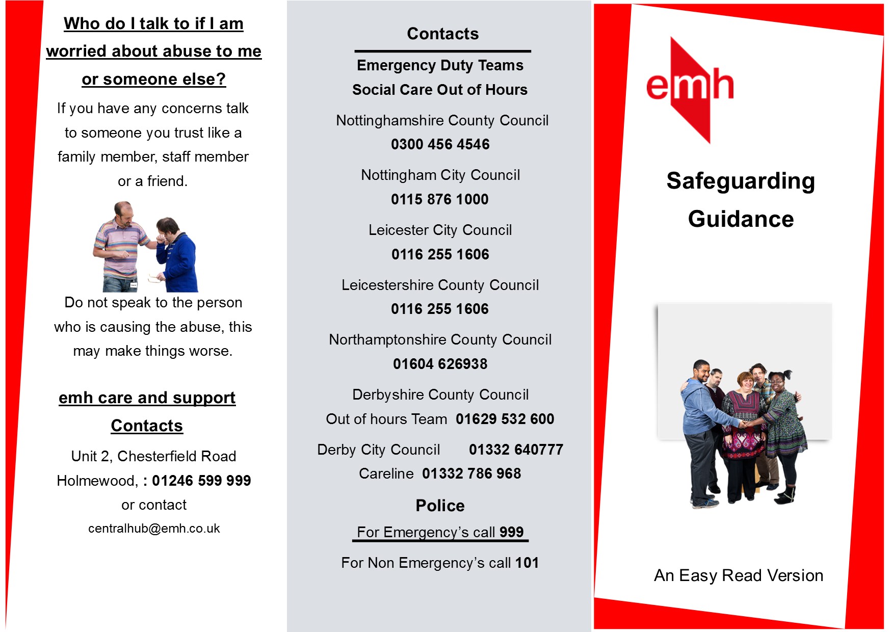 A jpg image information leaflet regarding Safeguarding