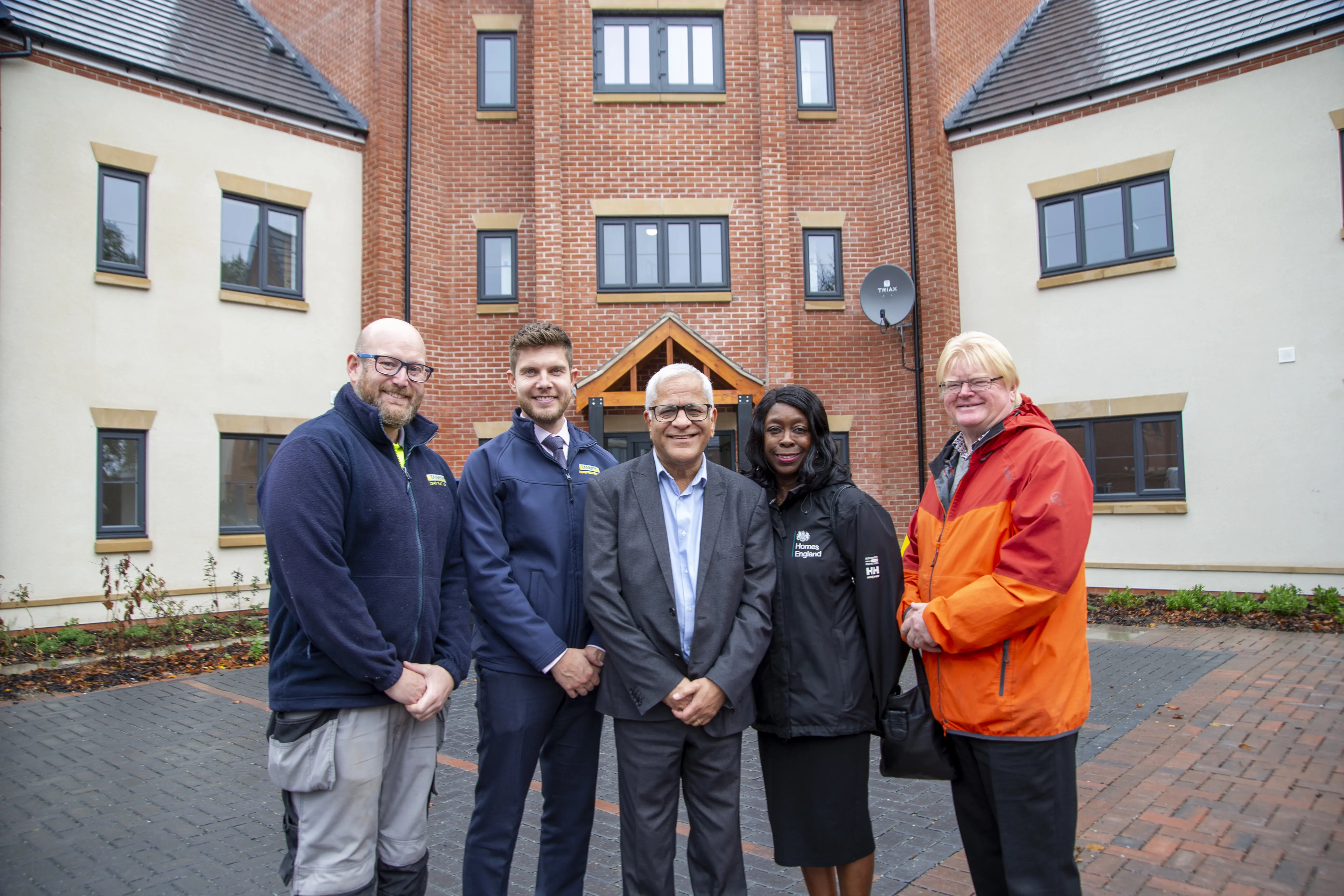 Representatives Of Tanbry Construction, Emh Group, Homes England And North East Derbyshire District Council