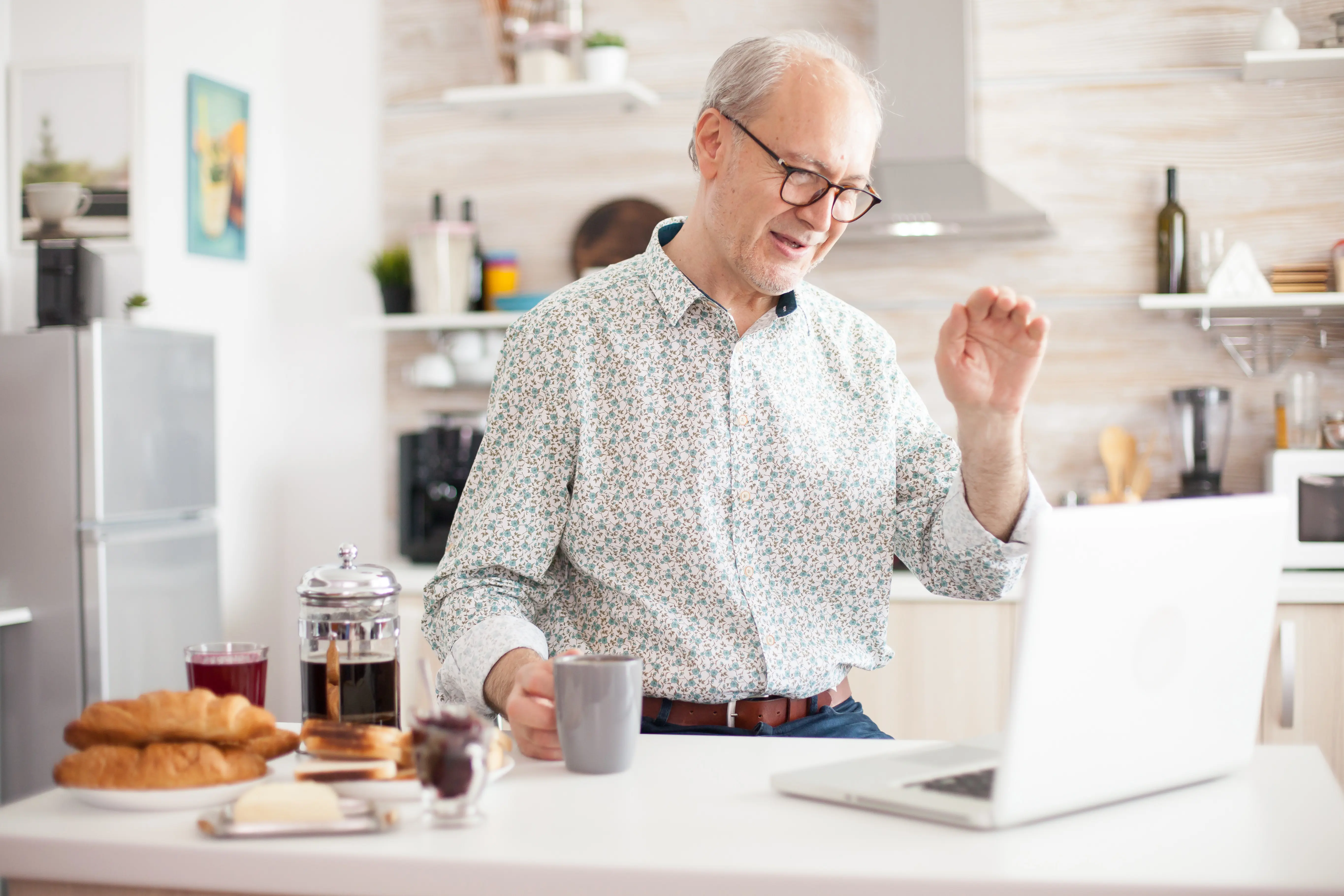 Older Man In Kitchen Shutterstock 1809088861